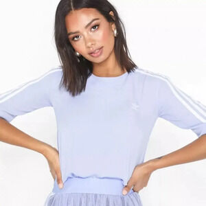 ADIDAS ORIGINALS 3 STRIPES TEE Light Blue Small